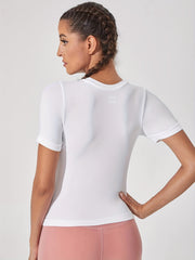 Seamless Short Sleeve Sports Top for Women