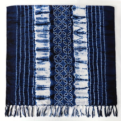 Men's Dark Printed Casual Scarf With Beard