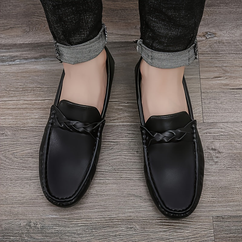 Men's Non-Slip Twist Decor Loafers