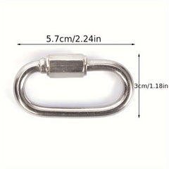 2Pc Stainless Steel Quick Link Carabiners Safety Snap Hook