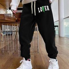 Loser & Lover Print Joggers Men's Casual Loose Fit Sweatpants