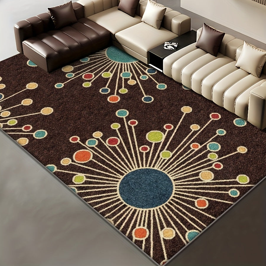 Large Geometric Indoor Outdoor Area Rug for Living Room Bedroom