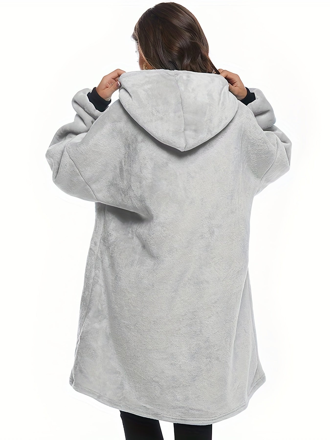 Women's Hooded Lounge Robe with Pockets