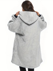 Women's Hooded Lounge Robe with Pockets