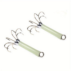3pcs Fluorescent Octopus Squid Hook Lure Jig Hook For Night Fishing