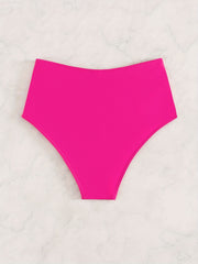 Ruched High Waist Bikini Panty High Rise Beach Bottom