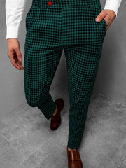 Men's Plaid Casual Business Suit Pants