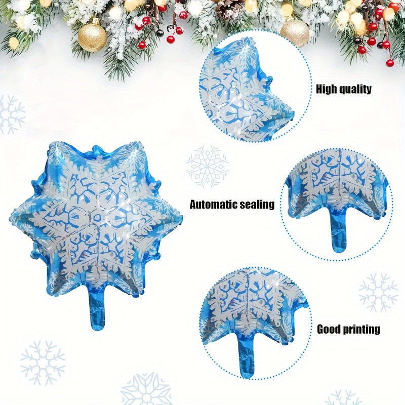 5pcs Large Snowflake Foil Balloons Christmas Party Decoration Gift