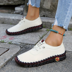 Women's Faux Leather Flat Shoes Non-slip Casual Outdoor