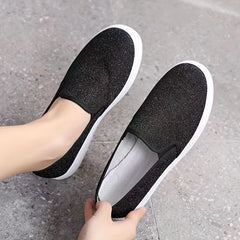 Women's Slip-On Canvas Sneakers Lightweight Low Top Casual Shoes