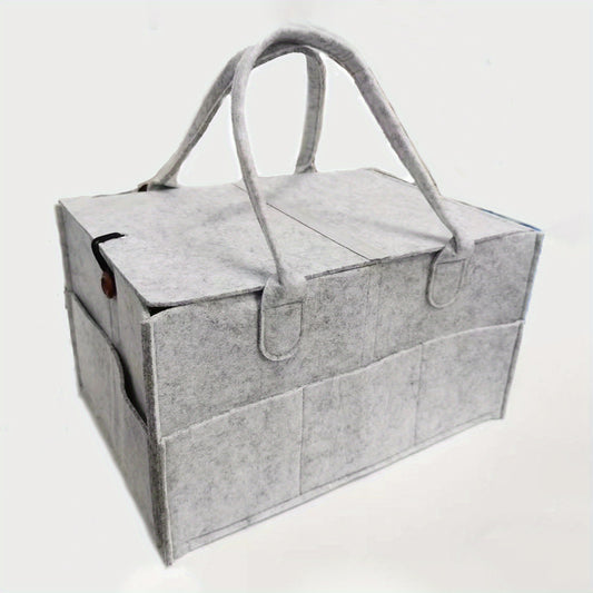 Felt Diaper Bag Organizer With Lid Baby Stuff Storage