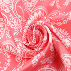Red Printed Striped Bandana Boho Floral Square Scarf Women Casual Head Wrap