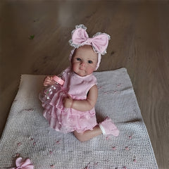 Bettie Full Body Vinyl Girl Doll Painted Hair Realistic Reborn Doll