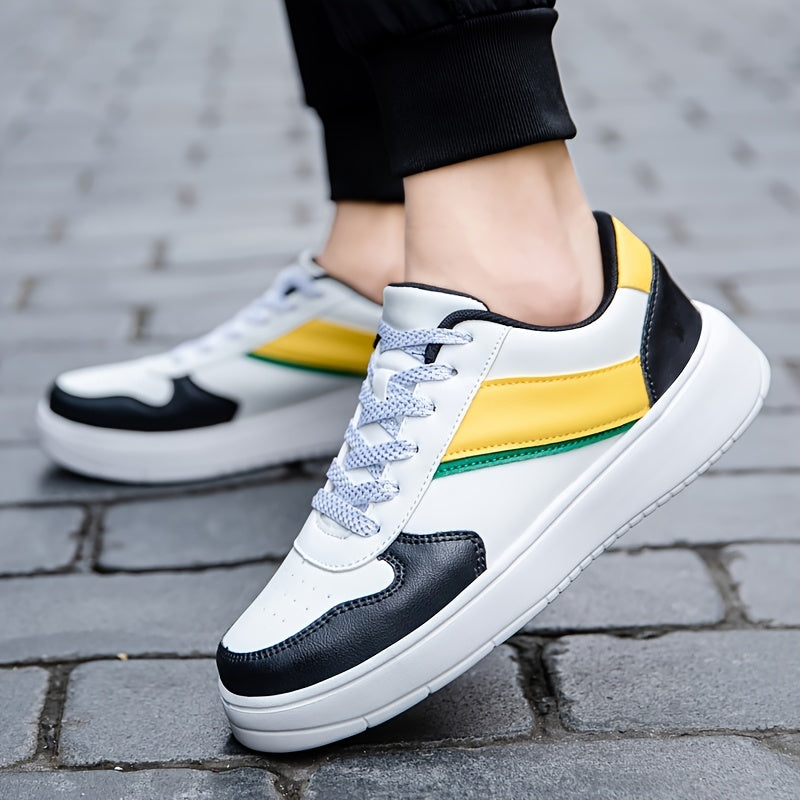 Men's Lace Up Skate Sneakers Anti-Skid Comfort Casual Shoes