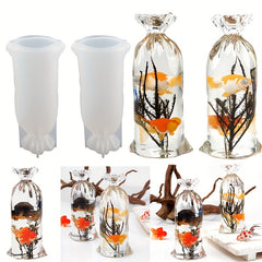 2pcs Silicone Bag Shape Mold Resin Flower Vase Silicone Mould