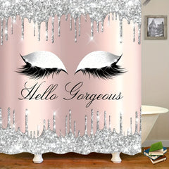 Shining Rhinestones Eye Pattern Shower Curtain Set