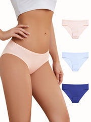Women's 3pcs Comfy & Breathable Stretchy Briefs