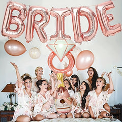 Bachelorette Party Decorations Kit Bride Balloons Banner Ring & Champagne