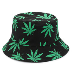 Maple Leaf Print Fisherman's Hat Sun Visor Large Eaves Hat