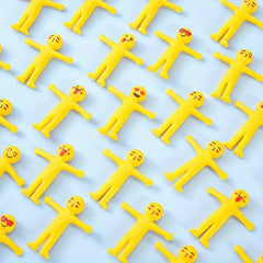 8pcs Stretchable Yellow Character TPR Decompression Toy