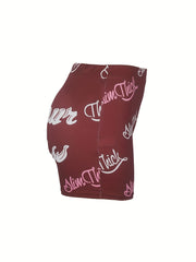 Ass Print Skinny Shorts Yoga Casual Summer Shorts