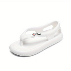 Women's Solid Sandals Casual Clip Toe Soft Sole Shoes