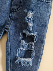 Boys Summer Casual Ripped Jeans Toddler Baby Denim Pants
