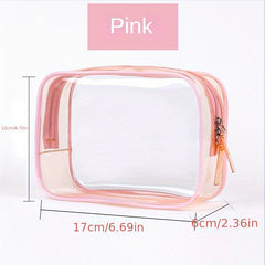 Clear Makeup Bag Zipper Travel Transparent Cosmetic Case Waterproof
