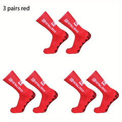 3 Pairs Outdoor Non-slip Mid-calf Socks for Cycling and Running