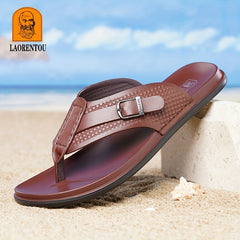 LAORENTOU Men's Flip Flops Lightweight Non Slip Thong Sandals