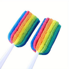 2pcs Cup Cleaning Sponge Brush Rainbow Sponge Brush