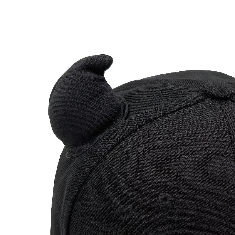 Devil Horn Decoration Baseball Hat Lightweight Adjustable Sports Cap
