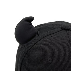 Devil Horn Decoration Baseball Hat Lightweight Adjustable Sports Cap