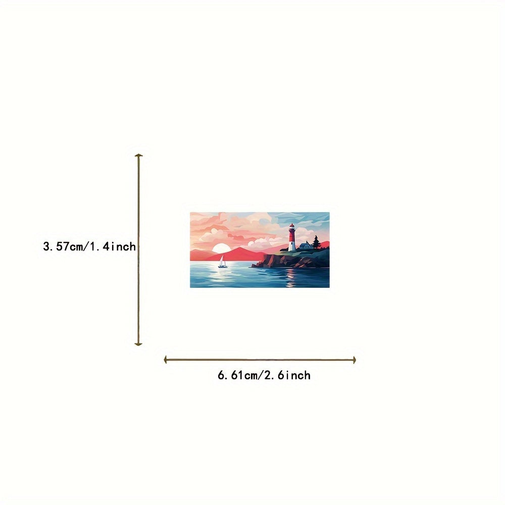 50pcs Sunset Landscape Sticker For DIY Decoration Skateboard Phone Computer