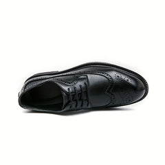 Men's Lace Up PU Business Casual Shoes Slip Low Top Classic