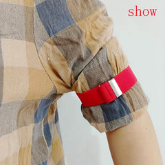 2pcs Adjustable Elastic Armbands for Men & Women Polyester Sleeve Bands 2 Wide