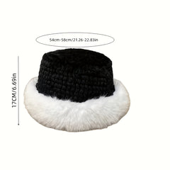 Women Winter Soft Warm Fisherman Hat Thick Outdoor Bucket Caps