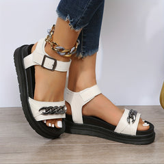 Women's Platform Sandals Chain Decor Summer Sandals