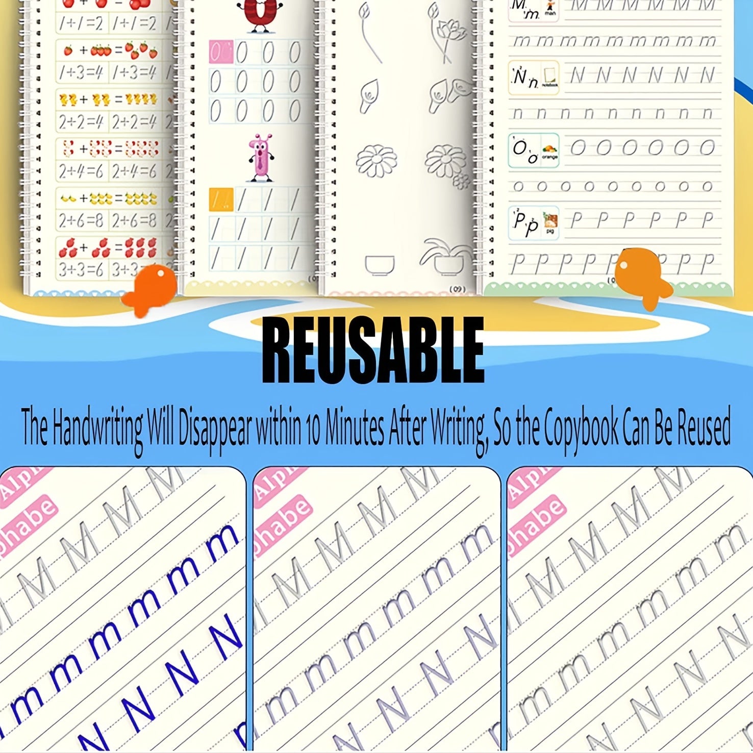 Children Copybook: Kids Writing Sticker Practice Book