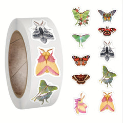 Mothman Stickers Roll 500pcs Vinyl Ghost Moth Insect Stickers