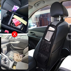 2pcs Car Seat Side Storage Bag Seat Side Hanging Organizer Oxford Cloth Mesh Bag