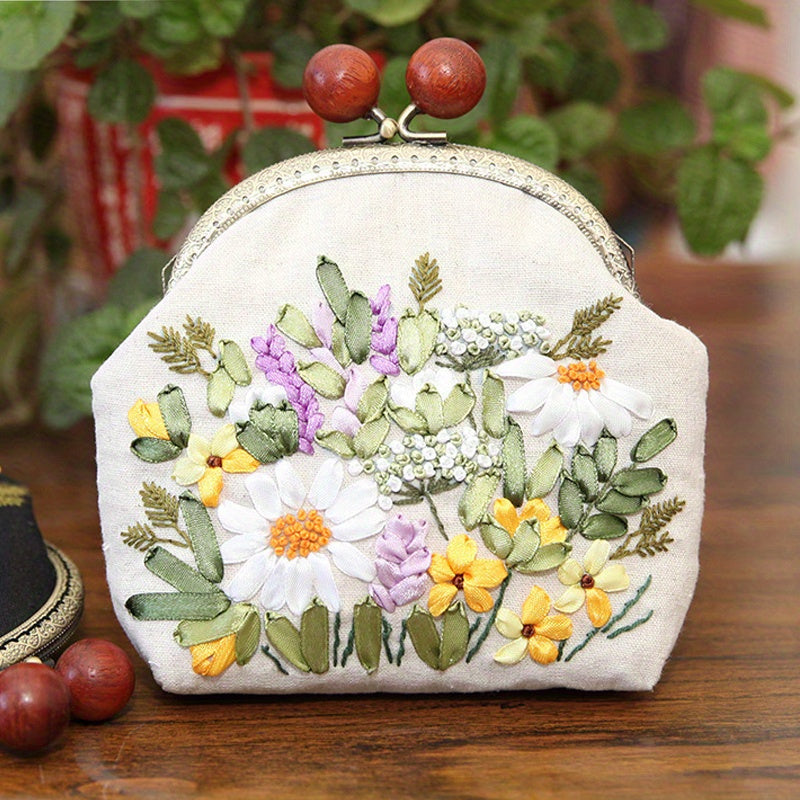 DIY Ribbon Embroidery Material Bag Kit