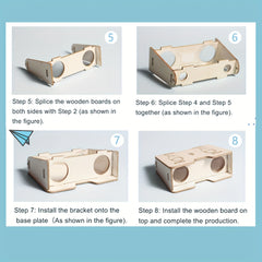 Telescope 3D Puzzle DIY Wooden Model Assembly Kit Educational Science Toy
