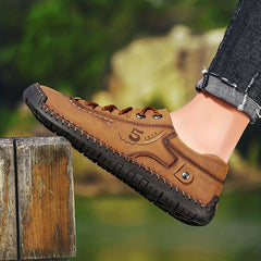 Men's Lace Up Non Slip Casual Shoes Comfortable Sneakers