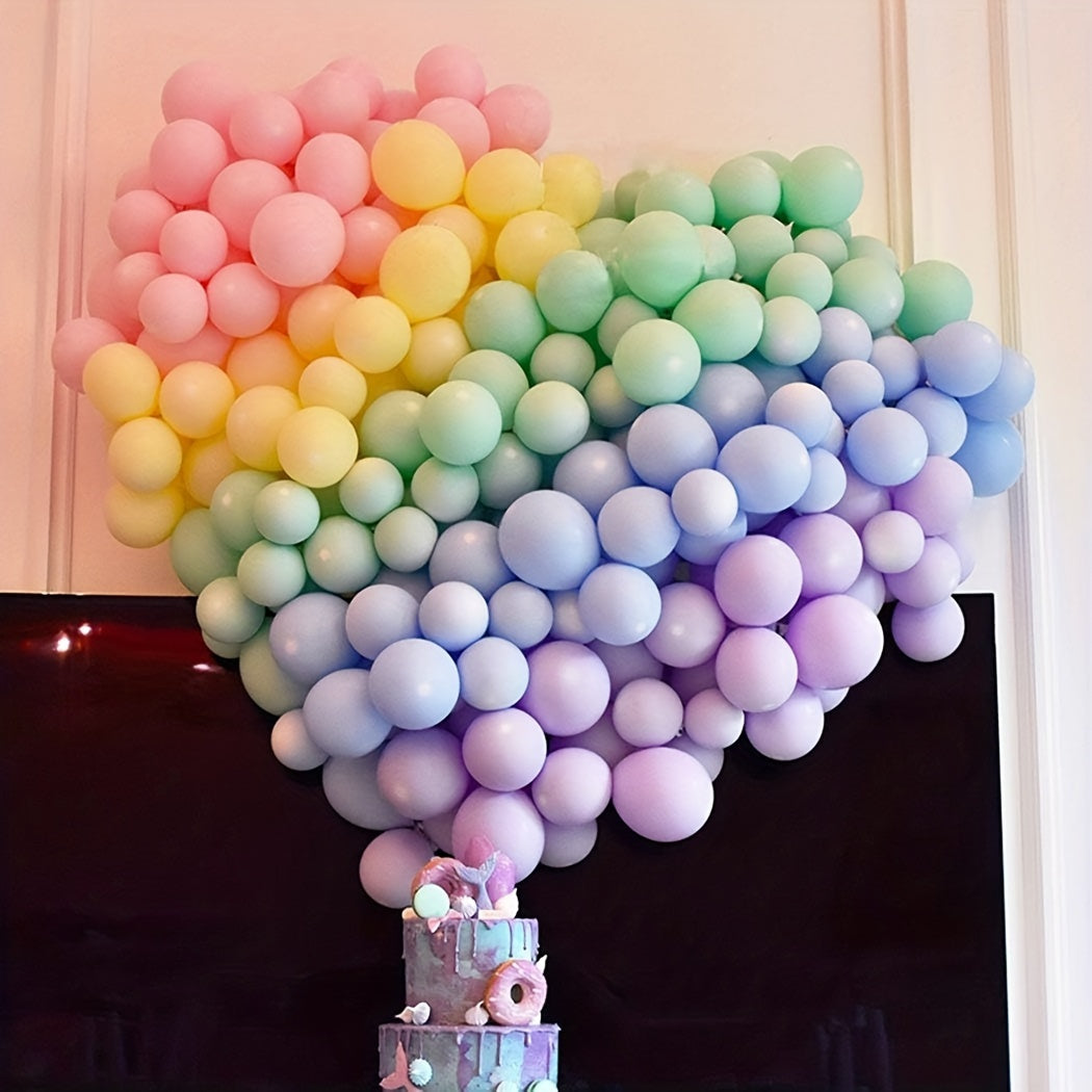 50pcs Macaron Latex Party Balloon 12 7 Cm with Ribbon