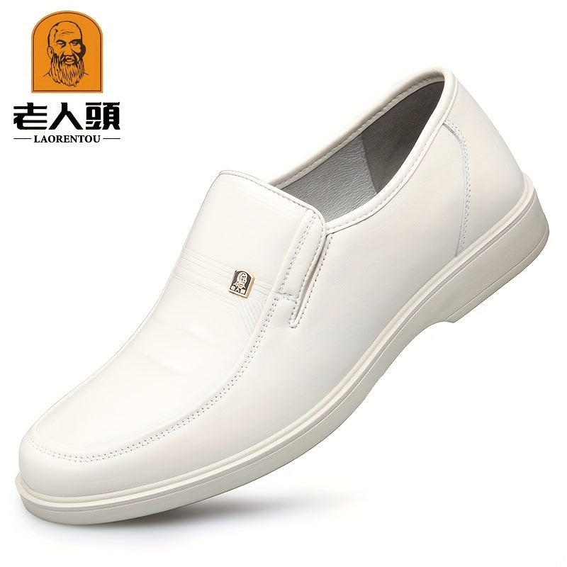 LAORENTOU Men's Leather Dress Shoes Lightweight Formal Shoes For Wedding