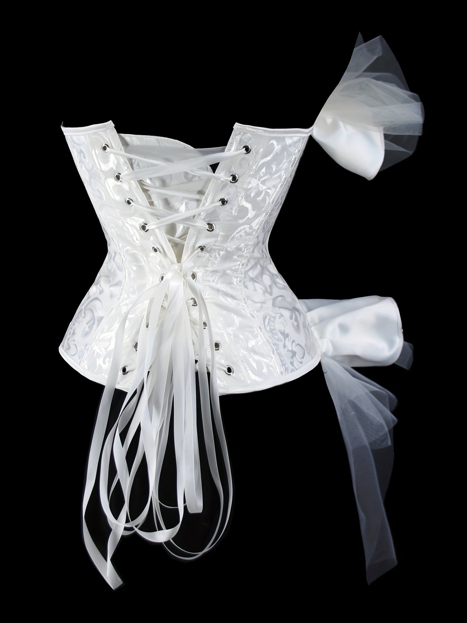 Strapless Corset Bustier Tummy Control Lace Up Body Shaper
