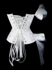 Strapless Corset Bustier Tummy Control Lace Up Body Shaper