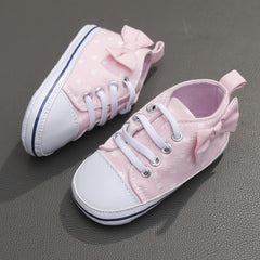 Bowknot Sneakers For Baby Girls Lightweight Non Slip Shoes