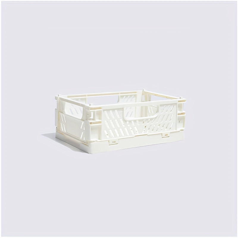 Large Capacity Foldable Desktop Plastic Storage Box Storage Basket